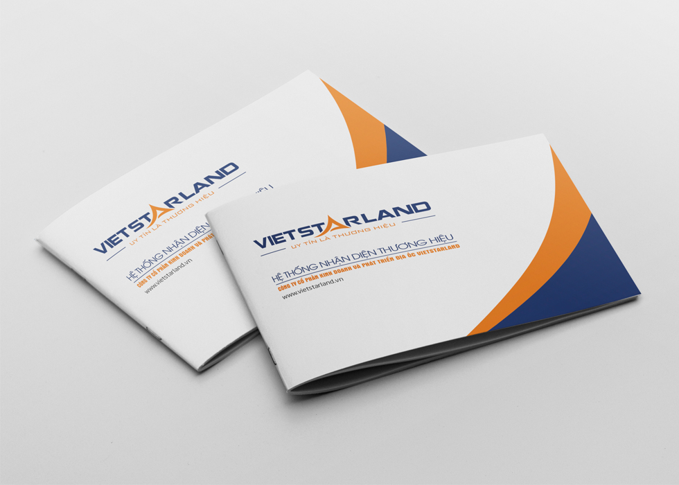 VietstarLand - Thiết kế logo và nhận diện thương hiệu lĩnh vực kinh doanh bất động sản VietstarLand